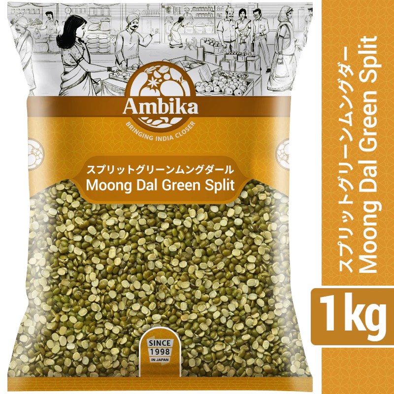 MOONG DAL GREEN SPLIT1kg[AMBIKA]