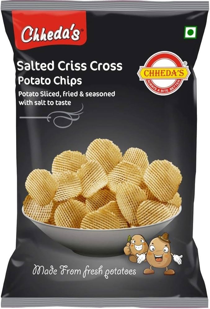 CHHEDAS SALTED CROSS CROSS POTATO CHIPS