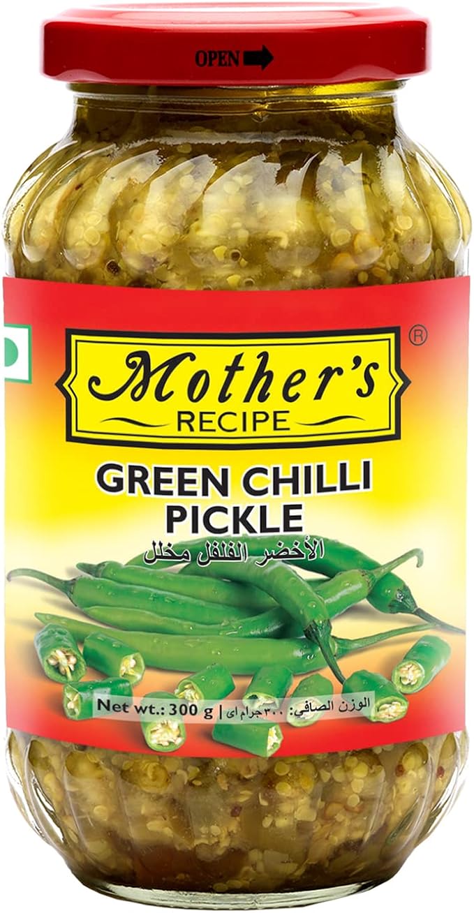 MOTHERS GREEN CHILLI PICKLES 300g
